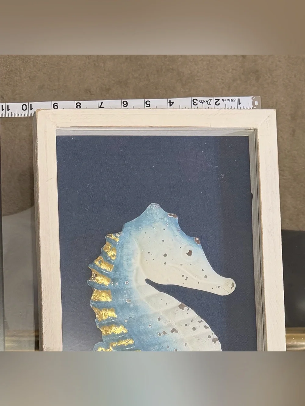 Seahorse Wall Art - Blue & White Coastal Accent